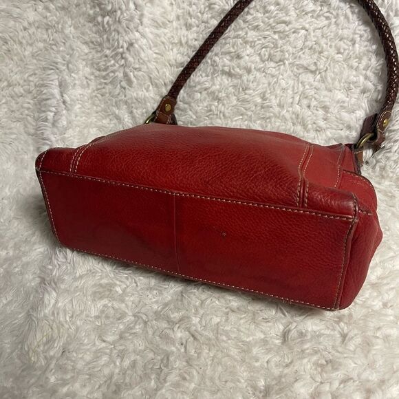 Red Leather Shoulder Bag - Picture 7 of 16